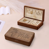 Personalized Wooden Jewelry Box with Birth Flower Name, Customized Gift for Women