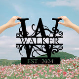 Custom Metal Name Sign | Metal Wall Art | Last Name Sign