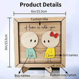 Personalized Couple Wooden Sign, Valentines Day Gift for Her/Him
