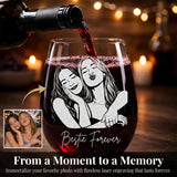 Personalized Besties Portrait Glass BFF Gifts 15oz