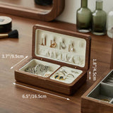 Personalized Wooden Jewelry Box Custom Women's Jewelry Box Gift Custom Travel Box Bridesmaid Jewelry Box With Velvet Jewelry Storage Box Creative Gift for Mom Wife Bride Bridesmaid Girlfriend