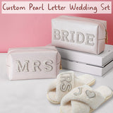 Pearl Letter Slipper Makeup Bag