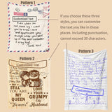 Personalized Flannel Blanket Mother's Day Gift Father's Day Gift Valentine's Day Gift
