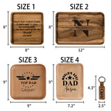 Personalized Wooden Storage Tray for Dad