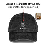 Custom Embroidered Pet Hat Using Pet Photo Personalized Dog Hat