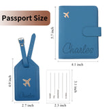 Personalised Durable Leather Passport Cover, Custom Luggage Tag Set with Name