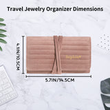 Personalized Velvet Jewelry Rolls for Women, Travel Jewelry Organizer