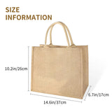 Personalized Birth Flower Beach Jute Tote Bag Trip Bag with Name
