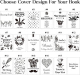 Handmade Leather Recipe Book, Personalized Engraving Name Journal Notebook