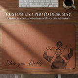 Personalized Dad Photo Desk Mat