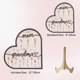 Personalized Birthday Flower Ornaments, Customized Name Heart-Shaped Decoration