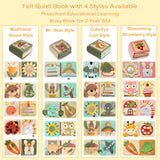 Personalized Montessori Felt Busy Book Toddlers Quiet Book with Name Preschool Early Learning Educational Book for Kids Age 2 3 4 5 6 Years Kids Gifts for Birthday Christmas Thanksgiving