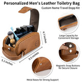 Personalized Thickened Vegan Leather Toiletry Bag