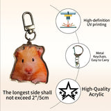 2 Pcs Personalized Pet Photo Keychain