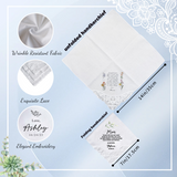 Personalized Flower Embroidered Handkerchief | Customized Cotton Hankies for Women