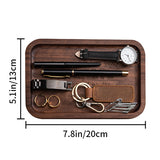 Custom Engraved Wooden Jewelry Tray, Personalized Father's Day Gift for Dad