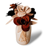 Personalized Genuine Leather Rose with Date or Initial, Leather Rose Gift for her