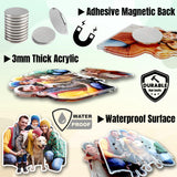 Custom Magnets for Fridge Personalized Acrylic Shaped Refrigerator Magnet with Photo Pet Portrait Waterproof Fridge Decal Home Decoration