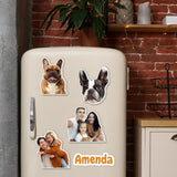 Custom Magnets for Fridge Personalized Acrylic Shaped Refrigerator Magnet with Photo Pet Portrait Waterproof Fridge Decal Home Decoration