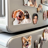 Custom Magnets for Fridge Personalized Acrylic Shaped Refrigerator Magnet with Photo Pet Portrait Waterproof Fridge Decal Home Decoration