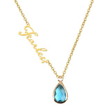 Personalized Birthstone Name Necklace, Custom Name Necklace, Initial Necklaces for Women