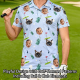 Personalized Golf Polo Shirt  Custom Face on Shirt  Funny Print Quick Dry Polo Shirt  Unisex Golf Outfits  Gifts for Golf Enthusiasts  Golfer  Dad  Grandpa Husband Boyfriend Family Friends