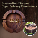 Personalized Walnut Cigar Ashtray for Men