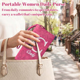 Personalized Wristlet Wallet for Women Custom Pearl Initial Birth Flower and Name  PU Leather Wallet with Coin Pocket  Id Window & Grip Hand Strap  Mother's Day  Birthday Gift for Mom Friends