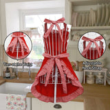 Personalized Name Embroidered Women's Apron | Customized Retro Cute Apron