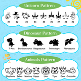 Personalized 6 Colors Unicorn Dinosaur Children's Stainless Steel  Cutlery Set