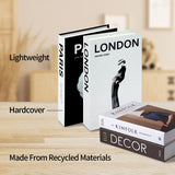 Modern Decorative Books Set, Foldable Faux Books for Display