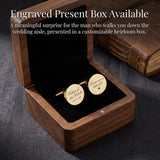 Personalized Father of the Bride Cufflinks Custom Engraved Cufflinks Forever Your Little Girl Stainless Steel Cuff Links with Wood Gift Box Jewelry Gift for Father Wedding Gifts for Daddy