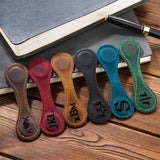 Personalized Magnetic Leather Bookmark with Engraved Monogram Reader