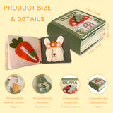 Personalized Montessori Felt Busy Book Toddlers Quiet Book with Name Preschool Early Learning Educational Book for Kids Age 2 3 4 5 6 Years Kids Gifts for Birthday Christmas Thanksgiving
