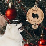 Personalized Dog Silhouette Christmas Ornament