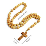 Personalized Wood Rosary with Engraved Name, Customized Wood Cross Rosary