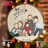 Personalized Family Portrait Xmas Ornament Gift