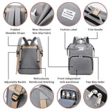 Personalized 3 in 1 Diaper Bag Backpack with Changing Station