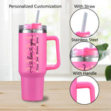 Personalized 40oz Stainless Steel Tumbler, Fit for Car Holder
