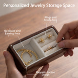 Customized Travel Jewelry Case, w/Name & Birth Flower Month