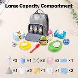 Personalized 3 in 1 Diaper Bag Backpack with Changing Station Multifunctional Large Baby Diaper Bags for Boys & Girls Portable Custom Lightweight Changing Bag Newborn Baby Essential Gifts