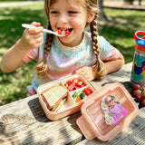 Personalized Cartoon Animal Photo Microwavable Lunch Box with Name Text and Cutlery Picnic Outdoor Activity Use Back to School Gift for Students
