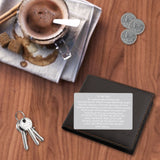 Personalized Wallet Card, Wallet Card for Dad, Father's Day Gift from Son or Daughter