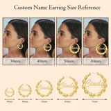 Personalized Bamboo Earrings for Women , Jewelry Gift for Women