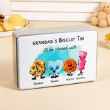 Personalized Food Grade Metal Biscuit Tin with Name and Text Birthday Gift Christmas Gift for Family