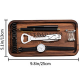 Custom Engraved Wooden Jewelry Tray, Personalized Father's Day Gift for Dad