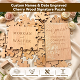 Personalized Wedding Puzzle Guest Book Alternative Custom Couple's Names & Date Wooden Puzzle Guestbook Ideas Guest Book Wedding Reception Sign in Book for Wedding Birthday Anniversary