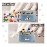 Personalized Dog Toy Basket, Custom Dog Toy Box with Pet's Name & Photo