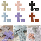 Personalized Magnetic Christian Bookmarks  Custom PU Leather Bookmark with Name & Bible Verses  Catholic Cross Book Marks  Religious Gifts for Women  Students  Teachers  Father  Book Lovers