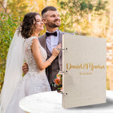 Personalised Linen Wedding Guest Book